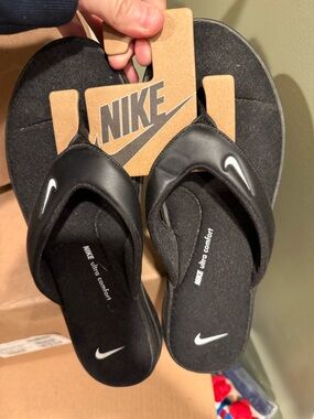Nike Black Ultra Comfort Slip-On Sandal